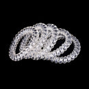 5pcs Lady Girl Clear Elastic Rubber Hair Ties Spiral Rubber Rope Hairb JR
