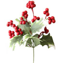 22cm Artificial Flower Red Berries Christmas Flower New Year's Tree Decoration3C