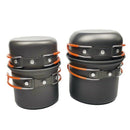 2-3 Person 10pcs Outdoor Camping Hiking Picnic BBQ Cookware Backpacking Coo