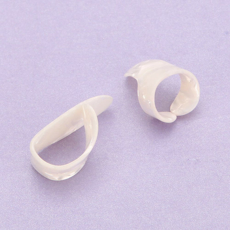 1 Set Celluloid Thumbpicks Fingerpicks w/ Metal Fingerpicks for Guitar Bass