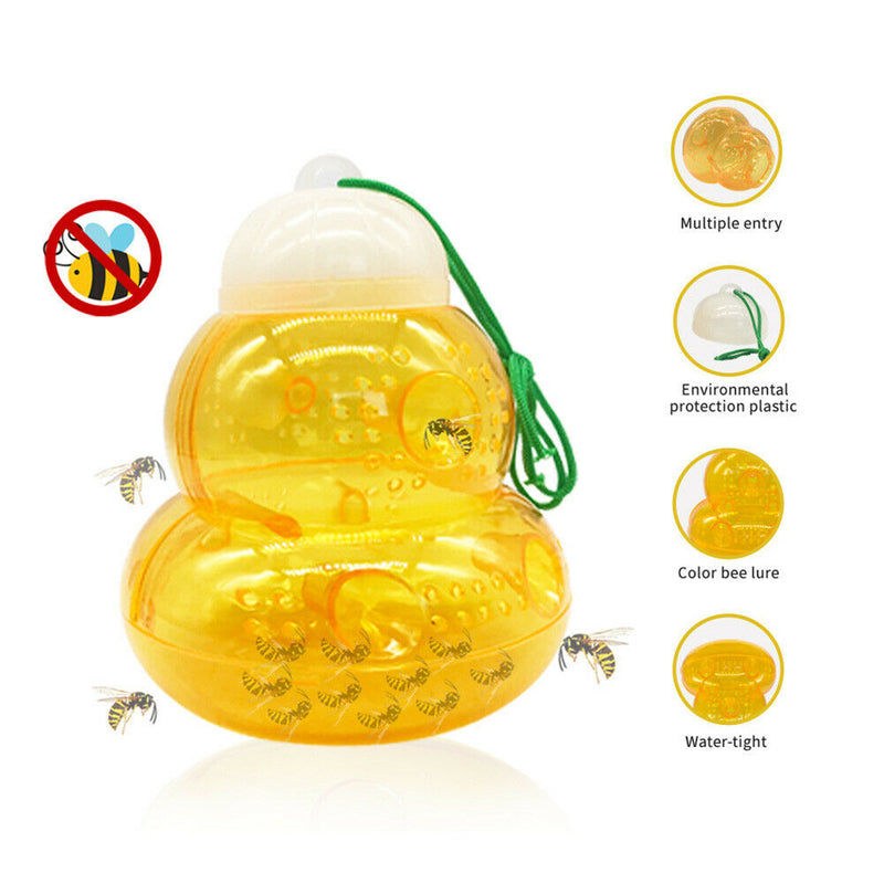 2pcs Wasp Trap Beehive Catcher Repellent Hanging Plastic Bottle Wasp Traps