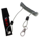 Elastic Steel Wire Fishing Coiled Lanyard Retractable Rope Tether Net Holder