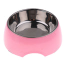Non-skid Dog Bowls Pet Cat Bird Dish Bowl Feeder Water Container Pink - M