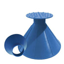 Ice Scraper Shovel Cone Shaped Car Windshield Snow Remover (Blue)