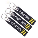 Flight Crew Keychain Keyring Embroidery Luggage Tag Chain Motorcycle Key Ri R0Y3
