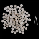100pcs 13mm Wool Felt Polishing Buffing Pad 2 Shank Grinding Wheel Parts TT
