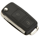 Black 2-key folding key shell Remote Car Key Case for Volkswagen Golf MK4 B L9F7
