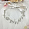 Woman Bridal Rhinestone Leaf Flower Hair Vine Woman Lady Forehead Decoration