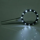 5X/10X Handheld Magnifier Reading Magnifying Glass 12 LED Lights Jewelry VUD