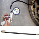 Motorcycle Bicycle Car Flexible Clip On Air Tyre Tire Chuck Inflator Hose AU
