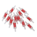 12 Pcs Aquarium Red White Plastic One Way Non-return Check Valves V6M8