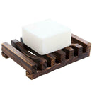 2Pcs Natural Handmade Wooden Soap Dish Soap Holder Soap Case For Bathroom Shower