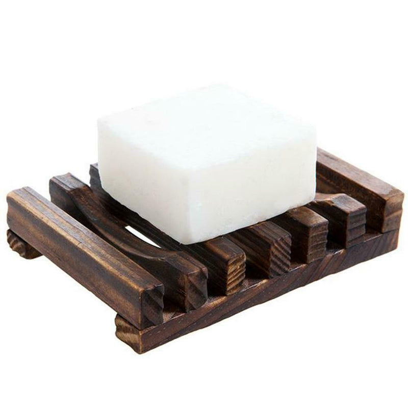 2Pcs Natural Handmade Wooden Soap Dish Soap Holder Soap Case For Bathroom Shower