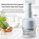 Stainless Steel Hand Press Vegetable Cutter Kitchen Ginger Garlic Chopper