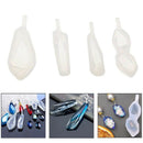 8 Pcs Clear Jewelry Silicone Molds And 5 Pcs Plastic Droppers, Jewelry Resi