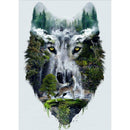 5D DIY Full Drill Diamond Painting Abstract Wolf Cross Stitch Embroidery