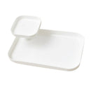 Solid White 2 Layers Storage Tray Stationery Holder Jewelry Display Plates