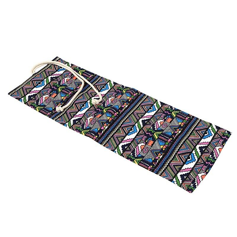 School Canvas Roll Pouch Pen Storage pecncil box 48 Holes National style V9Q6