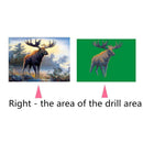 2 Set DIY 5D Moose and Horses Diamond Painting Embroidery Cross Stitch Kits
