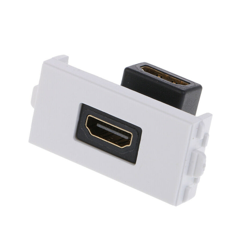 HDMI Wall Socket Module 90 Degree Jack Solderless Type 2 Way Female/Female