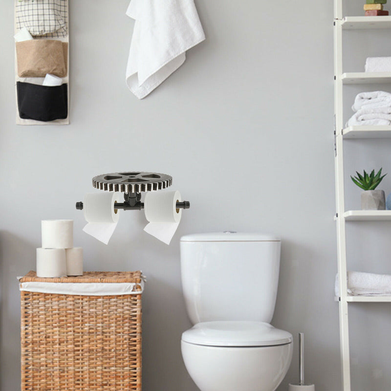 Retro Toilet Paper Roll Holder Bathroom Tissue Wall Mounted Towel Storage Hook