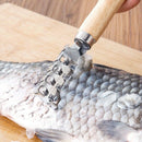 Stainless Steel Fish Scraping Scale Shaver With Wood Handle Fish Cleaning K Z7G8