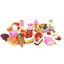 25PCS Pencil Erasers Assorted Food Cake Dessert Puzzle Toys Earsers For Kid B2X4