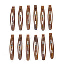 Woman 6 Pairs Coffee Metal Hairpins Brooch Hair clips