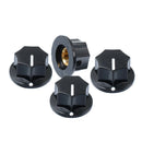 4 Pcs Black Guitar Tone Button Guitar Top Hat Knob for Electric Guitar