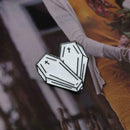 White Love Heart Brooch Cross Pins Alloy Badge Backpack Jacket Decor Gift