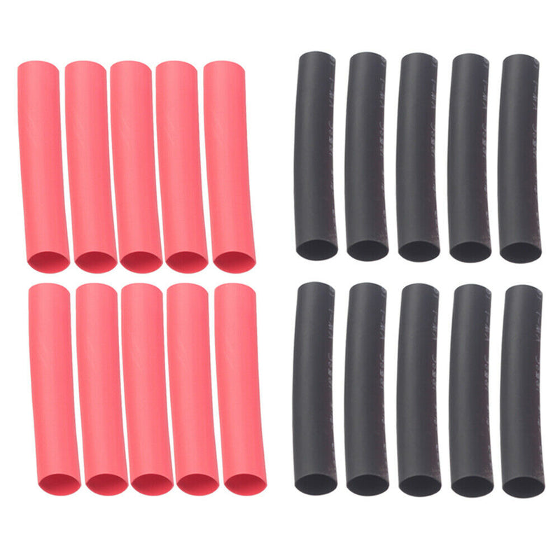 20pcs 6mm Heat Shrink Tubes Red+Black Wire Cable Insulation Sleeving Tubing