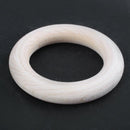 Unfinished Blank Wooden Teether Rings Maple Wood Baby Teething Craft DIY To E9C3