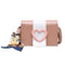 Fashion Hit Color Women Crossbody Bag Scarf PU Leather Shoulder Bags (Pink)