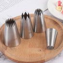 4Pcs Large Icing Piping Nozzles Russian Pastry Tips Baking Tool Cake Decor Se@