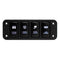 12V 4-Button Blue LED On/Off Rocker Switch Panel w/ 150mm Cable for Toyata