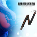 For Acoustic Electric Guitar Leather Nylon Adjustable Strap Guitar Accessories