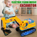 Kids Children Funny LED Electric Excavator Digging Engineering Car Vehicles