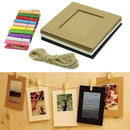 10Pcs 3'' Paper Photo Flim Frame Wall Picture Album DIY Hanging + Rope Camp