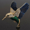 Dark blue+green alloy woodpecker Brooch In Personal temperament wild