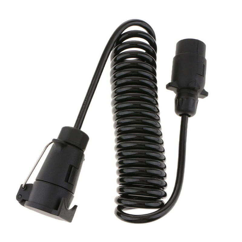 7 Pin Round Trailer Boat RV Connector Plug Light Adapter 2Meters
