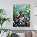 Rabbit 5D Full Round Drill Diamond Painting Crystal Mosaic Kits Wall Decor