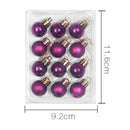 12pcs 2cm Christmas Tree Ball Bauble Party Hanging Ball Ornament (Purple)