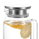 1.2Liter 51 Ounces Glass Pitcher With Lid Covered Gallon Iced Tea Pitcher L