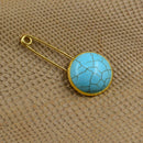 10x Copper Safety Pin Fit 20mm Cabochon Cameo Settings Brooch Lapel Pin Tray