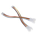 2Pcs Universal small 4 Pin to 3pin 4pin fan PWM connector extension cable M&E