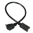 micro-USB 5 Pin Male To Female Down Direction 90 Degree Angle Extension Cab V5D4