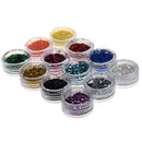12 Color Acrylic Uv Gel Nail Art glitter sequins six angle