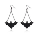 Black Bat Earrings Drop Dangle Hook Ear Stud Halloween Jewelry For Women Girl's