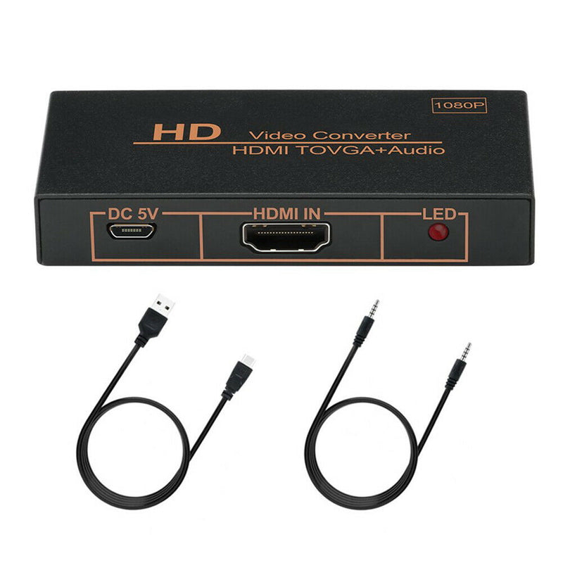 Home Portable Active 1080P Female HDMI To VGA Male Converter Adapter For Laptop