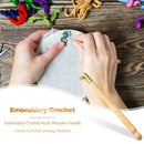 Embroidery Crochet Hook Wooden Handle French Crochet Sewing Needles Craft